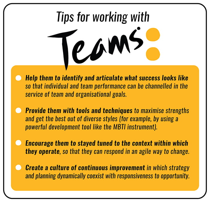 Tips for working with teams