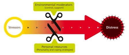 Stressors and distress infographic