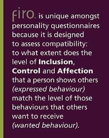 FIRO Opposites attract