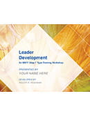 Leader Development: An MBTI<sup>®</sup> Step I Type Training Workshop