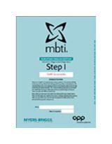 MBTI Stap I zelfscorende antwoordformulieren-Engels 