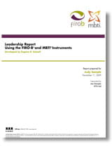 MBTI<sup>®</sup> & FIRO-B<sup>®</sup> Leadership Report 