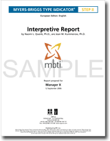 Rapport d’interprétation MBTI Niveau II