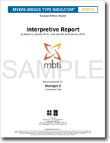 MBTI<sup>®</sup> Stap II verklarend rapport  
