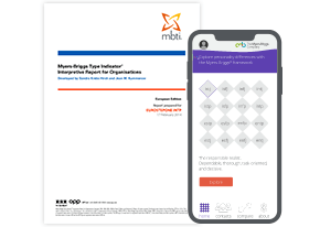 MBTI<sup>®</sup> Tolkningsrapport for organisationer + Myers-Briggs<sup>®</sup> App (engelsk)
